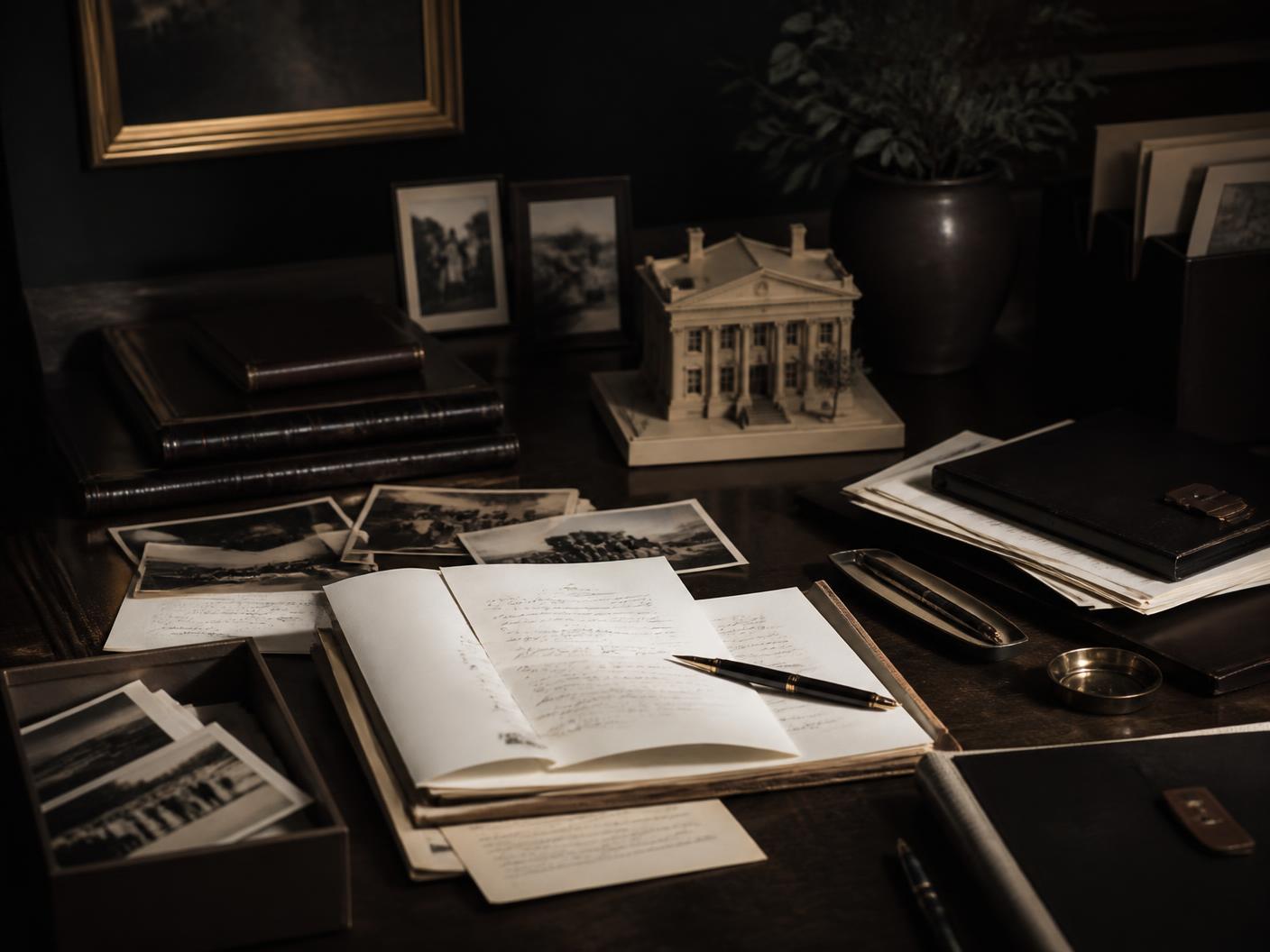 Organized family documents and archival materials